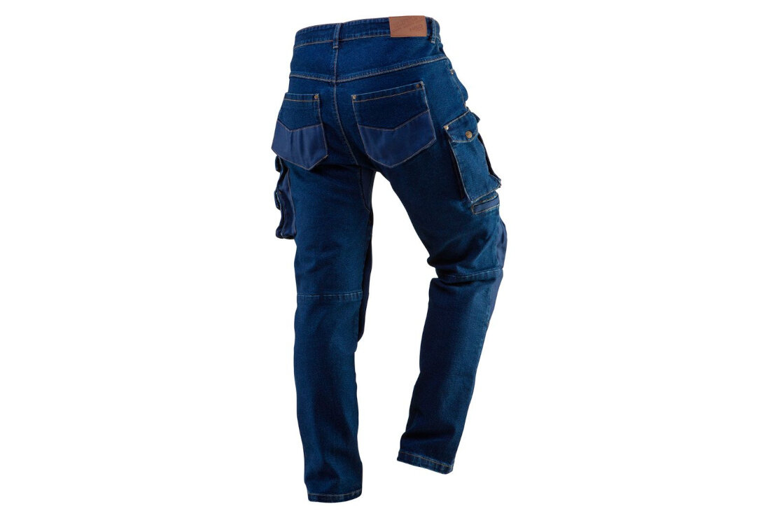 Spodnie robocze NEO TOOLS 81-228-S (rozmiar S/48) Wysoki komfort noszenia klasyczny styl jeansowy Dodatek elastanu