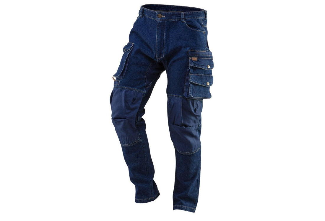 Spodnie robocze NEO TOOLS 81-228-M (rozmiar M/50) na białym tle wygląd prezentacja bok