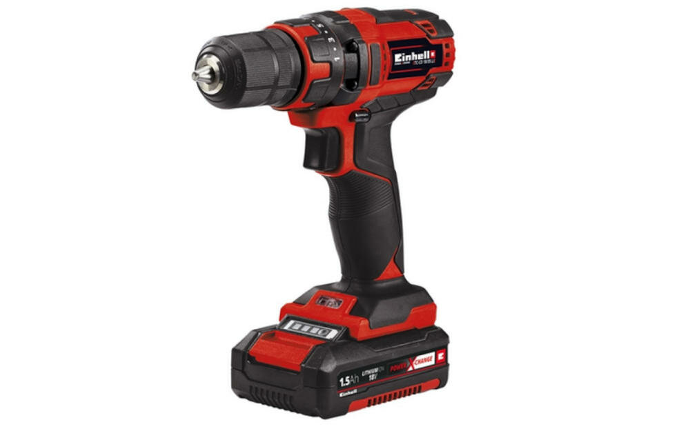 EINHELL-TC-CD wiertarko-wkrętarka narzędzie wiercenie wkręcanie majsterkowicz dom ogród ergonomiczny kształt dłoń miękki uchwyt praca