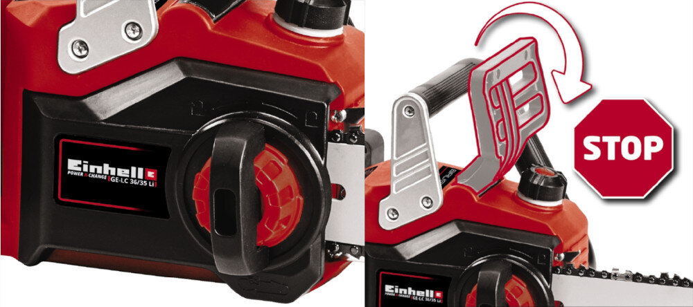 Piła akumulatorowa EINHELL GE-LC 36-35 Li-Solo uchwyt system napinania