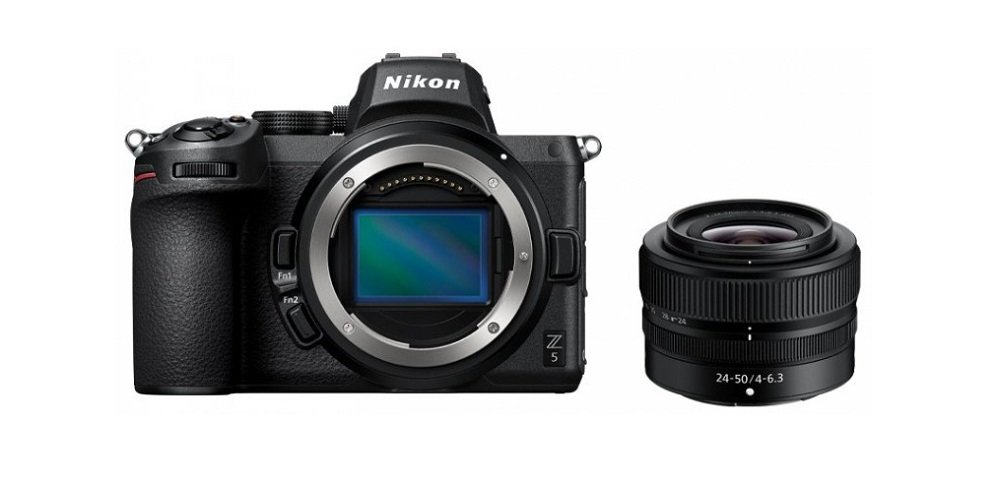 Aparat NIKON Z5 Czarny + Obiektyw Nikkor Z 24-50 mm f4.0-6.3 widok ogólny front