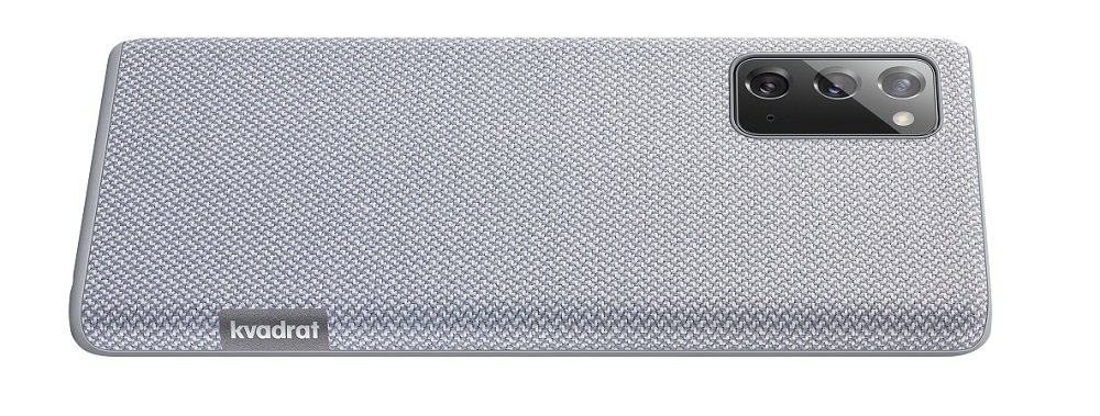 Etui SAMSUNG Kvadrat Cover do Galaxy Note 20 EF-XN980FJEGEU Szary widok tył