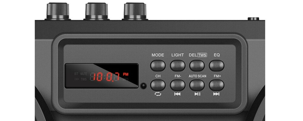 GŁOŚNIK MOBILNY SVEN PS-580 CZARNY ergonomia wyświetlacz LED