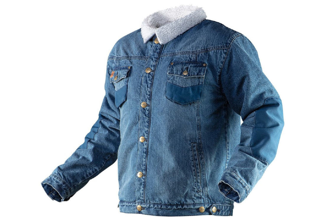 Kurtka robocza NEO TOOLS 81-557-L (rozmiar L) sprawdzi się wszędzie Klasyczny jeansowy design kolor kolorystyka indygo uniwersalny wybór