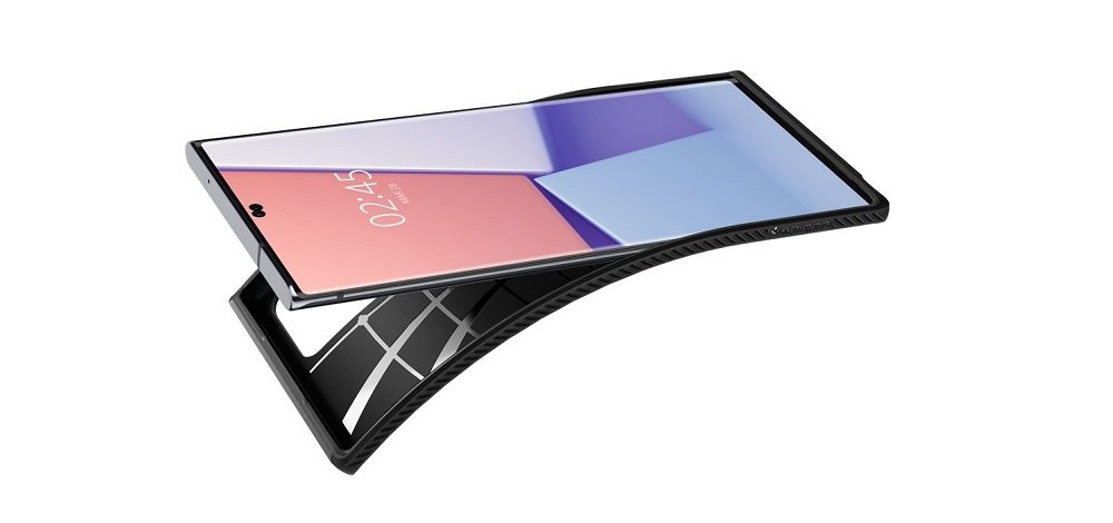 Etui SPIGEN Liquid Air do Samsung Galaxy Note 20 Ultra Czarny widok bok elastyczny materiał