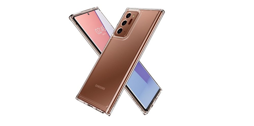 Etui Spigen Ultra Hybrid do Samsung Galaxy Note 20 Ultra - Przezroczysty widok ogólny przód tył