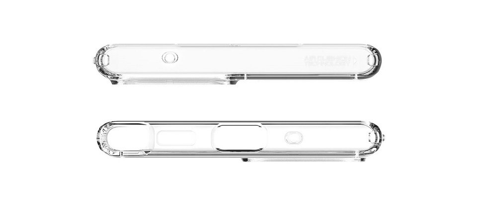 Etui Spigen Ultra Hybrid do Samsung Galaxy Note 20 Ultra - Przezroczysty widok bok wycięcia na porty