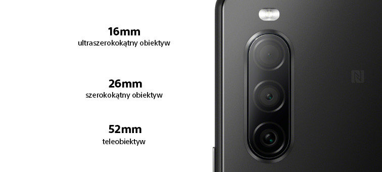 Smartfon SONY Xperia 10 II aparat tryby algorytmy obiektywy AI SI
