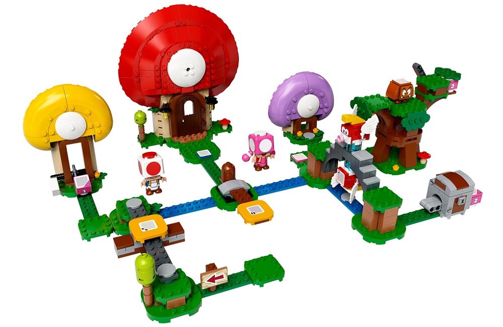 LEGO Super Mario Toad szuka skarbu zestaw rozszerzający 71368 zabawa w pojedynkę zawaba z przyjaciołmi