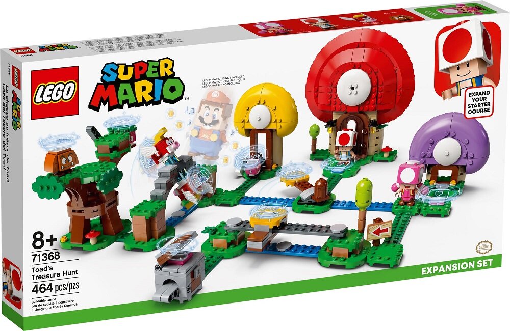 LEGO Super Mario Toad szuka skarbu zestaw rozszerzający 71368 Wysoka jakość trwałość