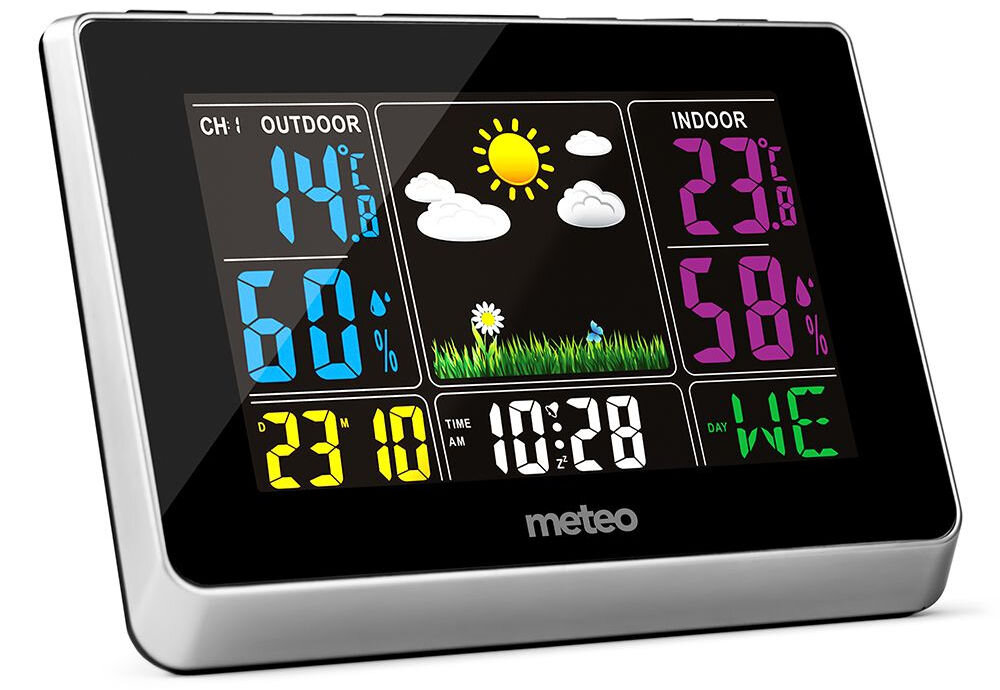 Stacja pogody METEO SP62S temperatura wilgotność ciśnienie data godzina alarm