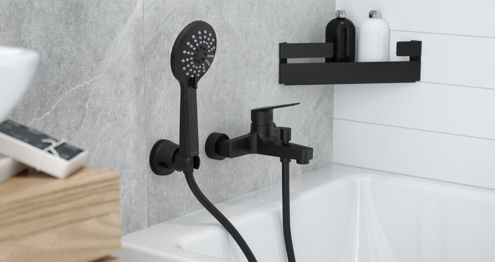 BATERIA WANNOWA NATYNKOWA DEANTE Jasmin Nero BGJ N10M NERO trwała wytrzymała mosiądz kolekcja JASMIN