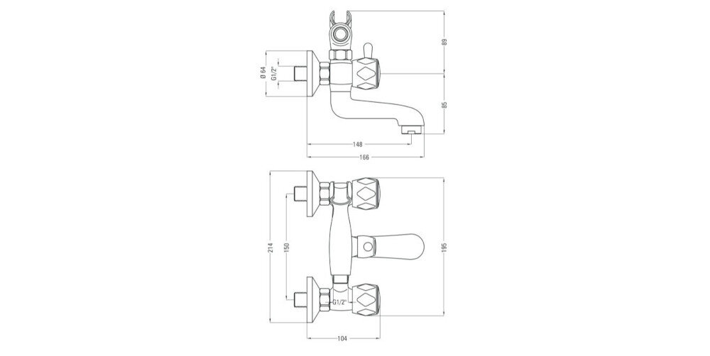 BATERIA WANNOWA DEANTE NEO TENO BON 011D CHROM wymiary gwint wężyk zasięg wylewka wąż