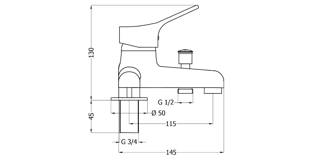 BATERIA WANNOWA DEANTE Neo Joko BOJ 015M CHROM wymiary gwint wężyk zasięg wylewka wąż