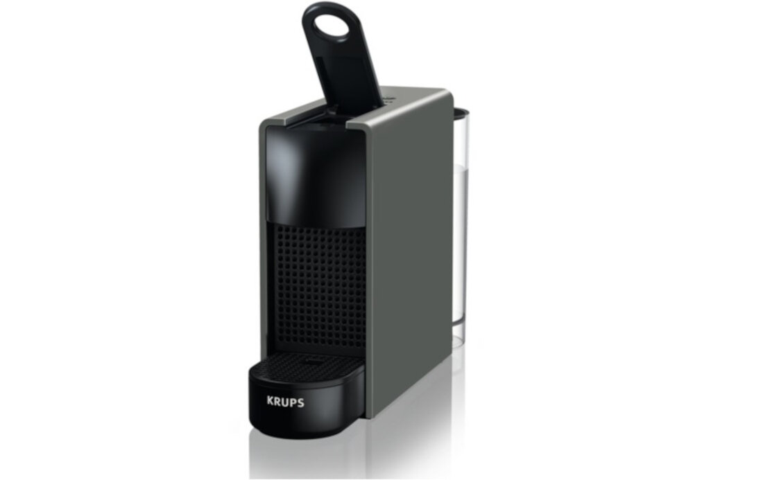 Ekspres KRUPS XN110B Nespresso Essenza Mini Szary prosta osbluga i sterowanie nowoczesny design wyglad moc 1310 W