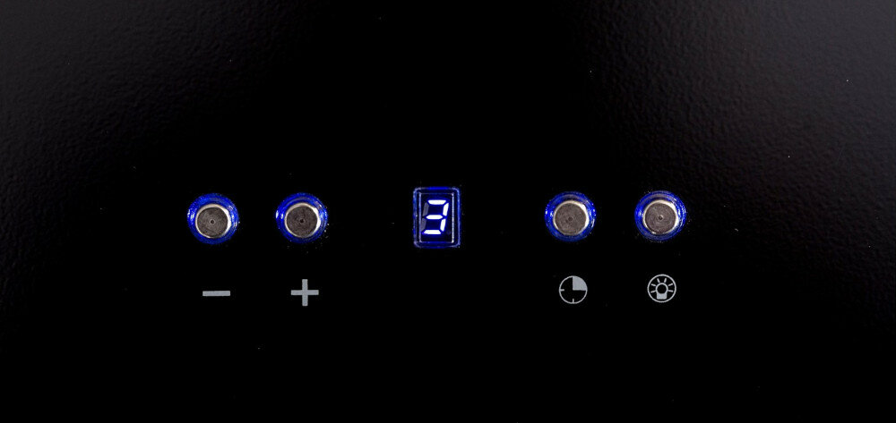 Okap VDB Cube P Czarny panel sterowania obsługa