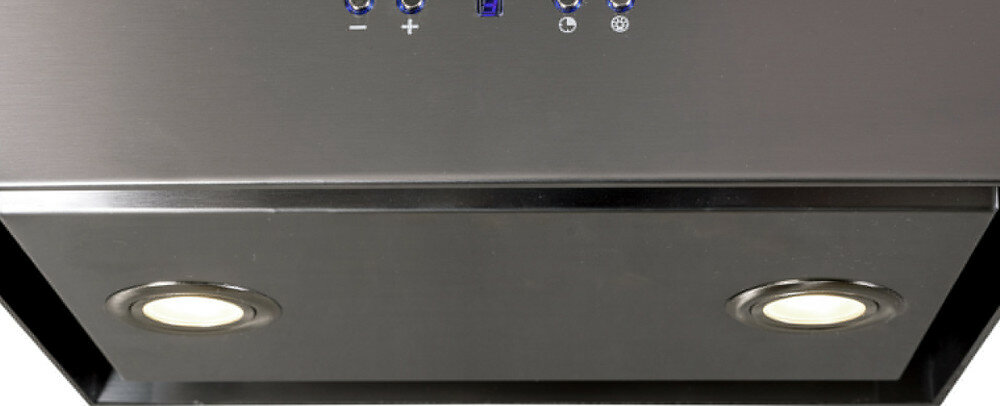 Okap VDB Tube Czarny LED oświetlenie