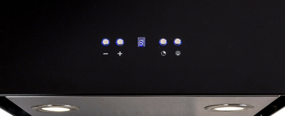 Okap VDB Tube Czarny dotykowe sterowanie