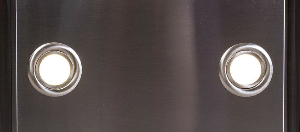 Okap VDB Tube Czarny LED oświetlenie