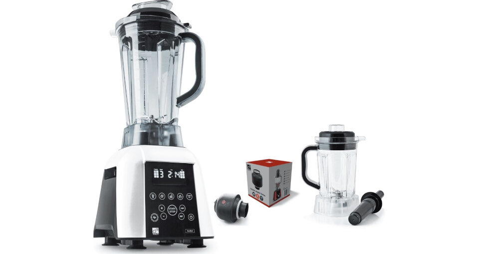 Blender kielichowy G21 Excellent Biały zestaw blender kielich pokrywka pokrywka robocza ergonomiczny tloczek klucz do nozy szpatula