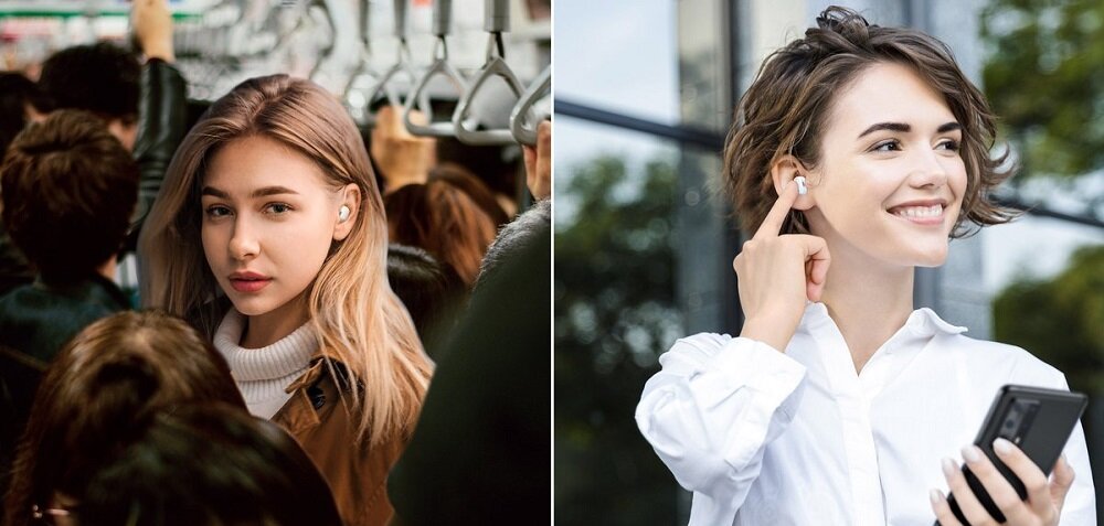 Słuchawki dokanałowe BASEUS Encok WM01 Biały system ANC