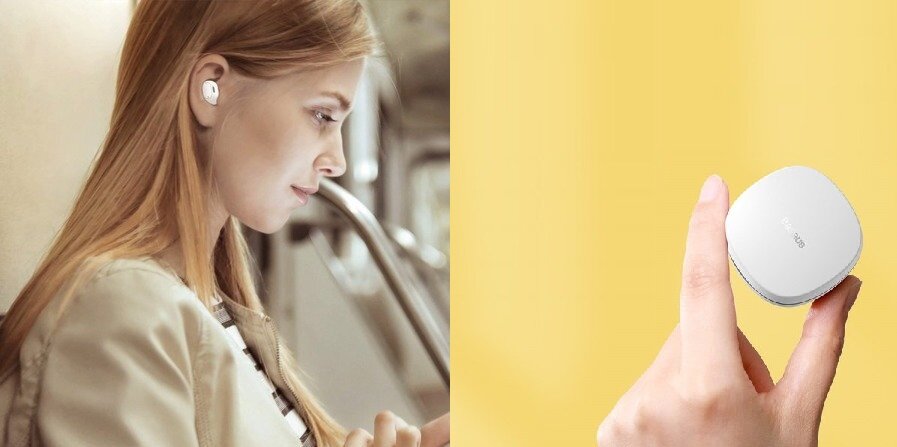 Słuchawki dokanałowe BASEUS Encok WM01 Biały asystent głosowy