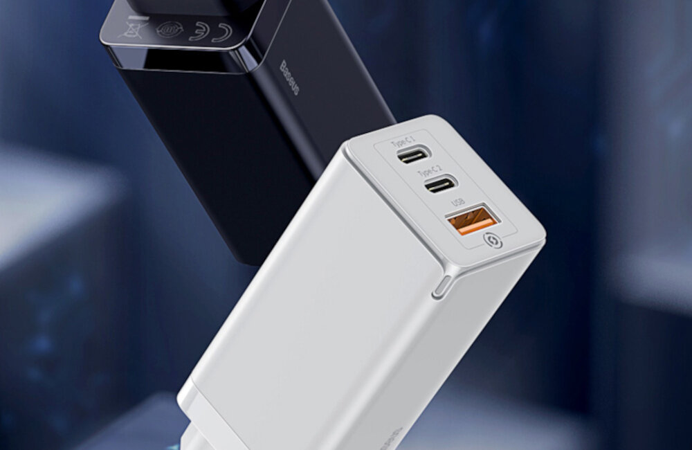 ŁADOWARKA SIECIOWA BASEUS GAN C+C+A 65W EU CZARNA