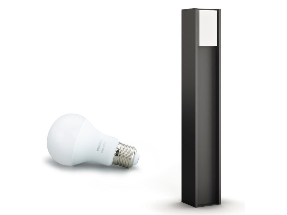 Lampa zewnętrzna PHILIPS HUE Turaco 915003761602 do uzytku zewnetrznego wymienne zrodlo swiatla trzonek E27 wymiary 802 x 121 x 121 mm