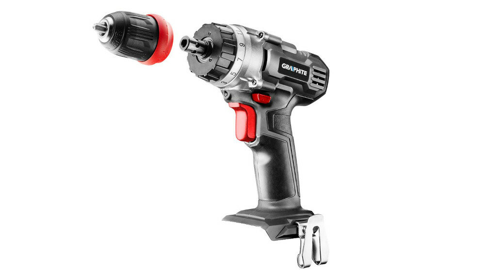 Wiertarko-wkrętarka GRAPHITE 58G010-CS Energy+ 2-biegowa przekładnia dobrnie prędkośći do rodzaju wykonywanej pracy dłuższy czas pracy akumulatora na jednym cyklu ładowania dłuższa żywotność