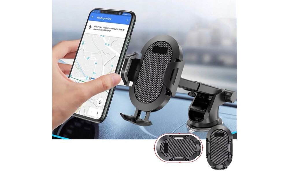 Uchwyt na telefon TECH-PROTECT Universal & Adjustable Car Mount smartfon montaż samochód szyba deska przyssawka regulacja
