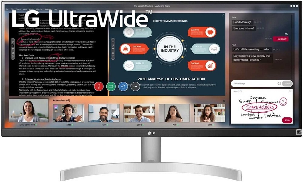 Monitor LG 29WN600-W płynny obraz do biura dla graczy