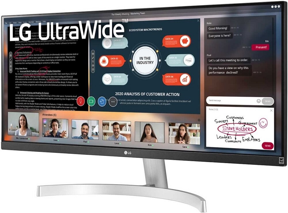 Monitor LG 29WN600-W naturalne kolory szerokie pole widzenia
