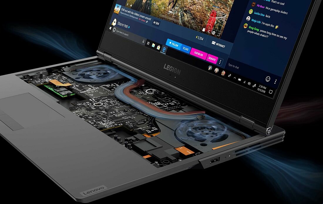 Laptop LENOVO Legion Y540  - chłodzenie   