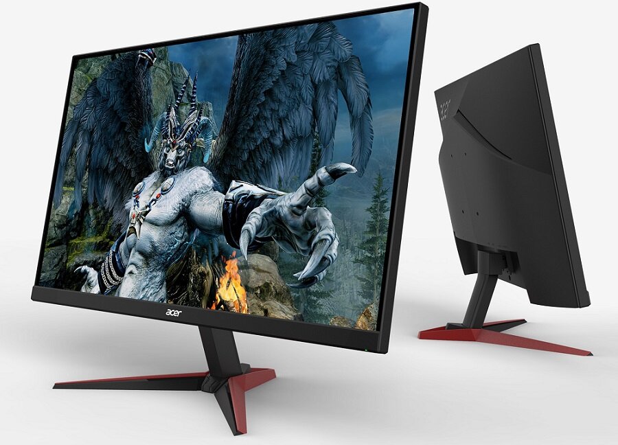 Monitor Acer Nitro VG240Y - wygląd ogólny monitor gamingowy atrakcyjny design