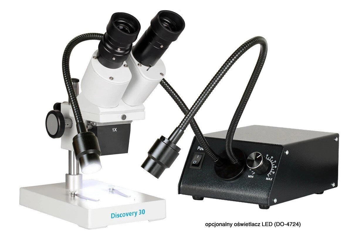 Mikroskop DELTA OPTICAL Discovery 30 z opcjonalnym oświetlaczem 