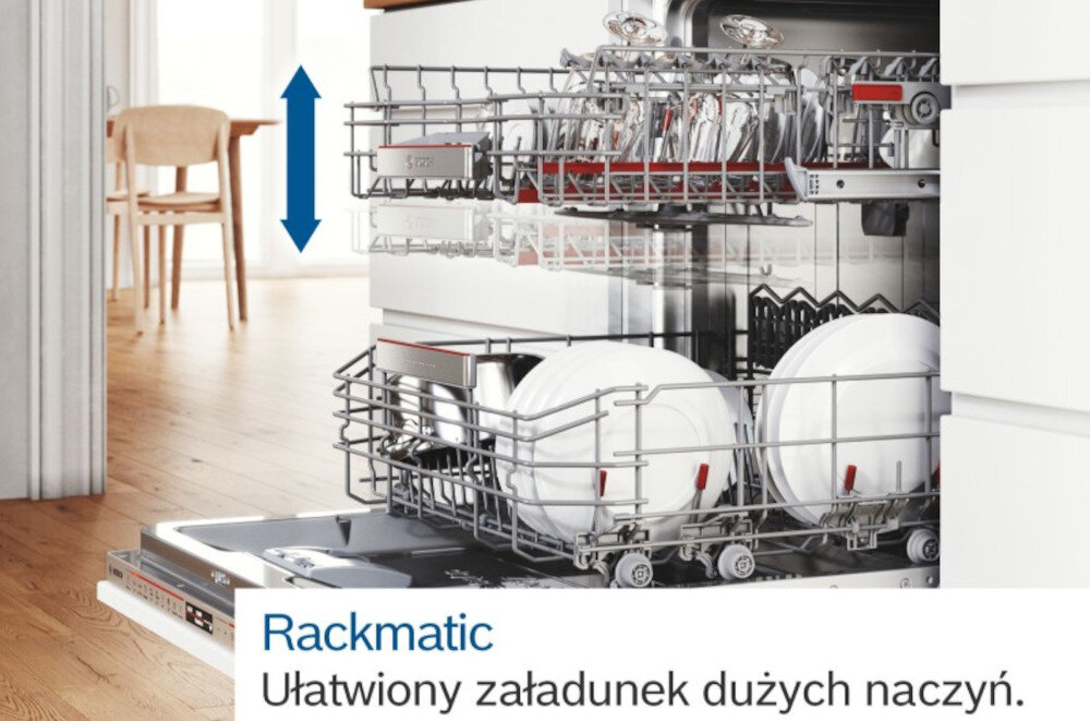Zmywarka BOSCH SMV6ZCX07E regulacja wysokości kosza