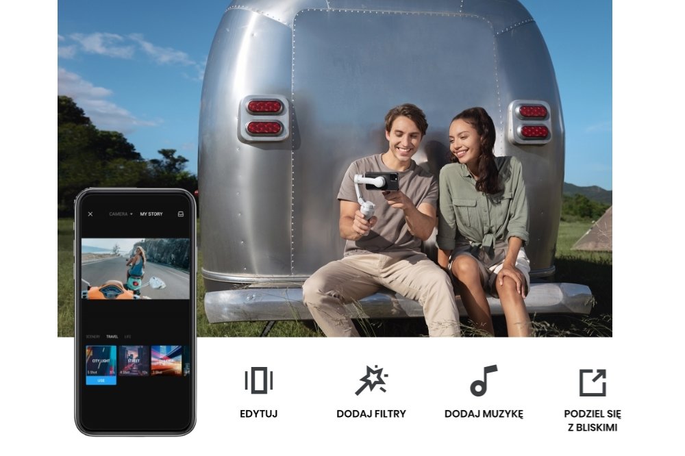 Gimbal ręczny DJI Osmo Mobile 4 szablony filtry