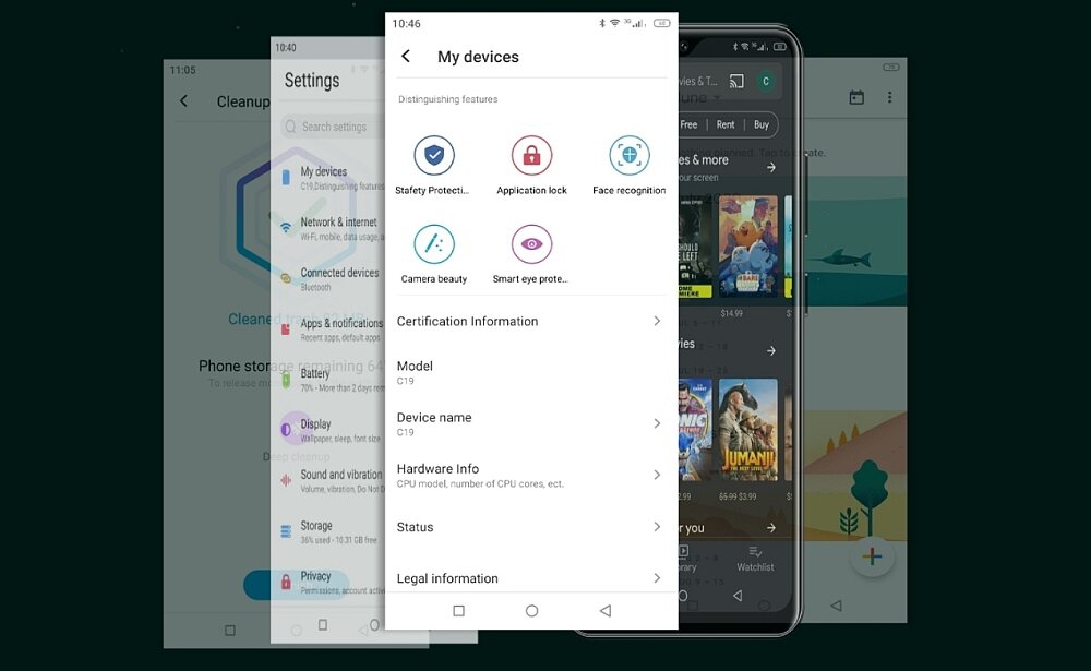 Smartfon OUKITEL C19 aparat procesor pamięć ekran wykonanie zdjęcia bateria pojemność system