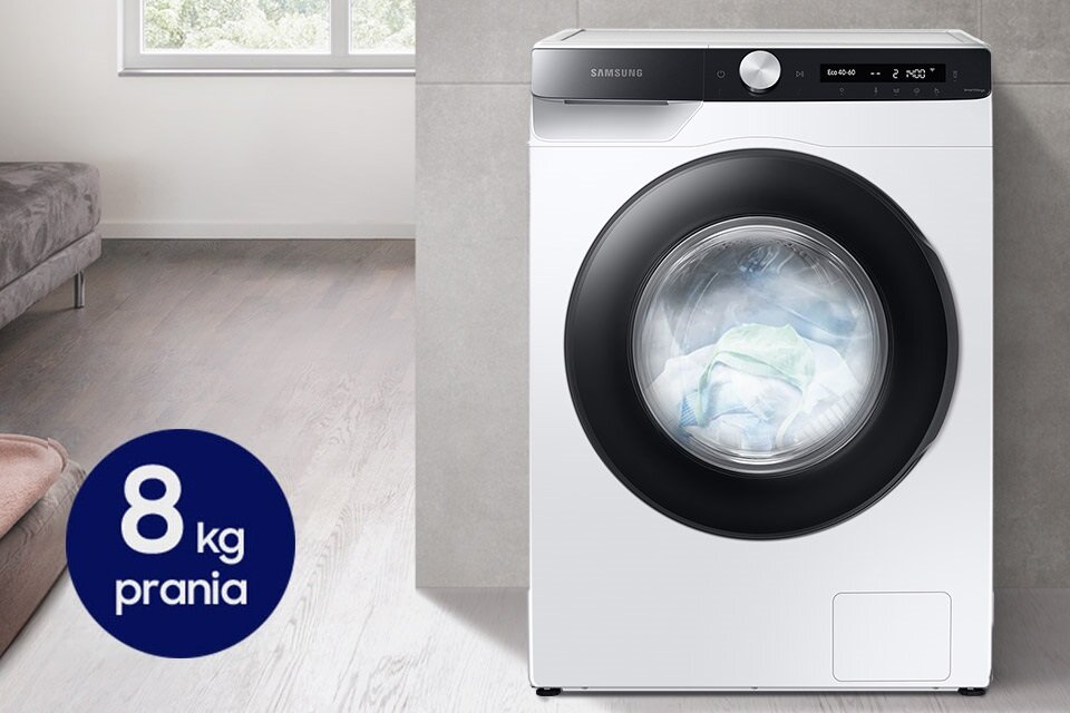 Pomieści ubrania do 8 kilogramów Pomieści ubrania do 8 kilogramów