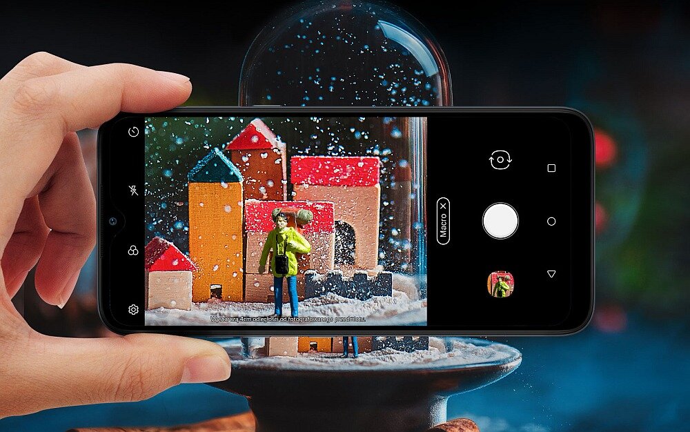 Smartfon LG K41S aparat zdjęcia obiektyw lampa błyskowa makro czujnik głębia