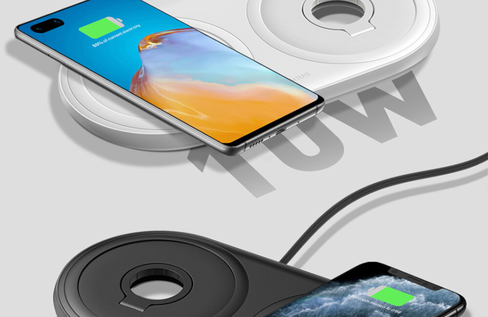 ŁADOWARKA INDUKCYJNA 2W1 BASEUS PLANET SMARTFON + APPLE WATCH 24W BIAŁA materiały podstawka antypoślizgowa trwałość jakość
