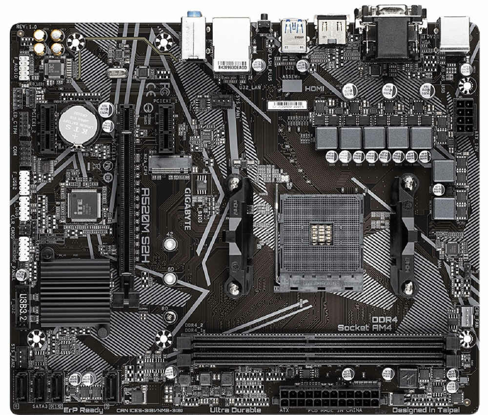 Płyta główna GIGABYTE A520M S2H - chlodzenie