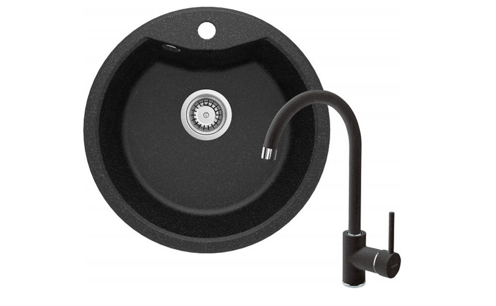 DEANTE Solis ZRSB2803 zlewozmywak komora blat połysk powierzchnia bateria stojąca wylewka montaż łatwy czystość