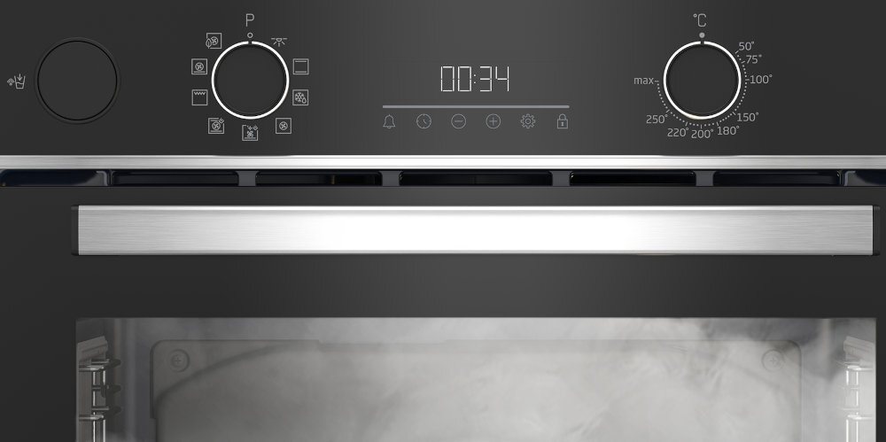 PIEKARNIK BEKO BBIS13300XMSE panel sterowania funkcje parametry Elektroniczny sterowanie dotykowe wyświetlacz