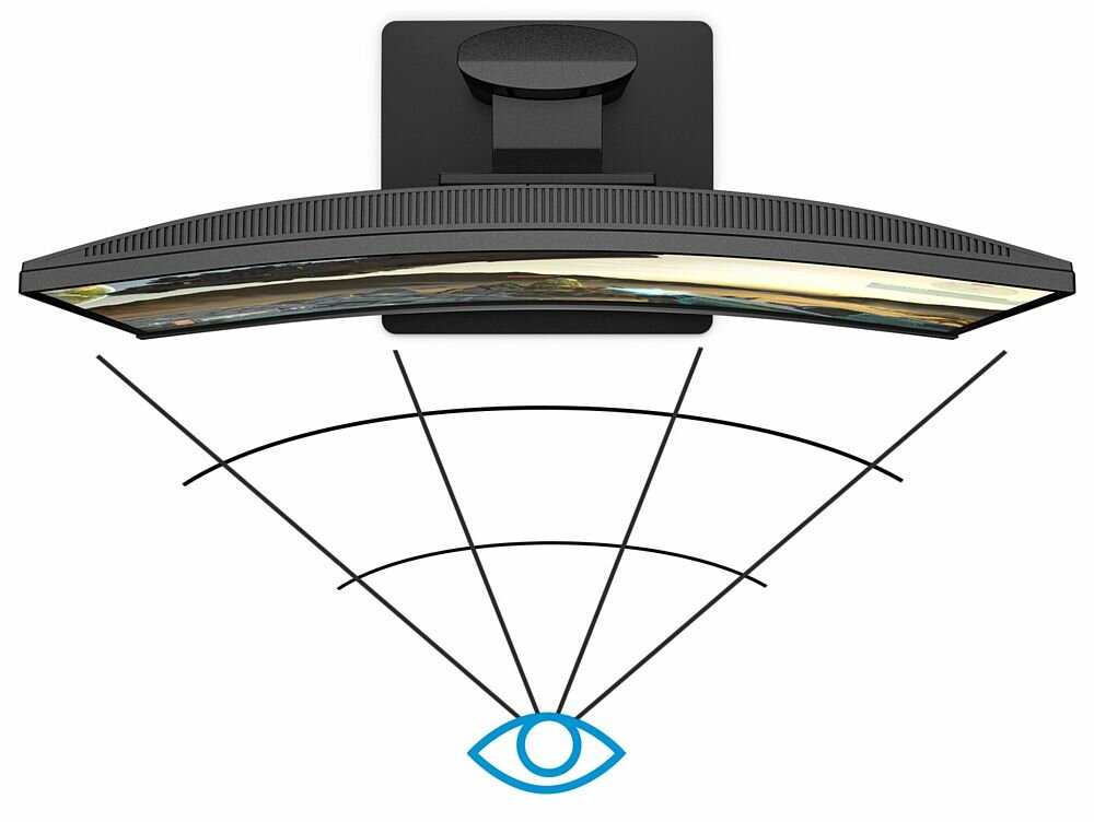 Monitor HP X24C - Zakrzywiony ekran