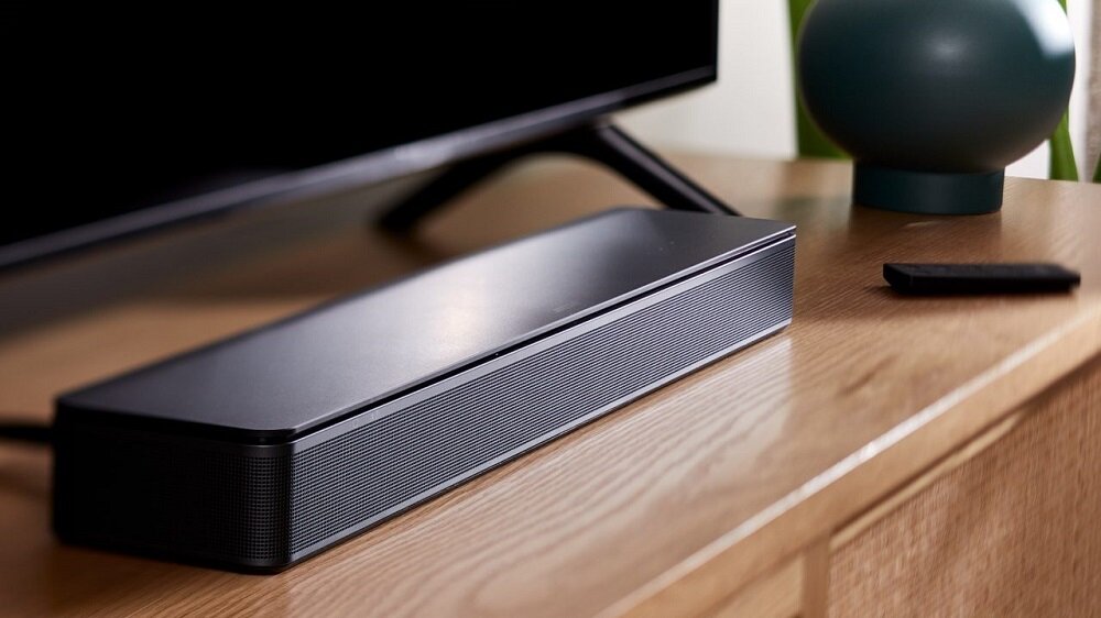 Soundbar BOSE TV Speaker Czarny - bass reflex lepsza jakość dźwięku