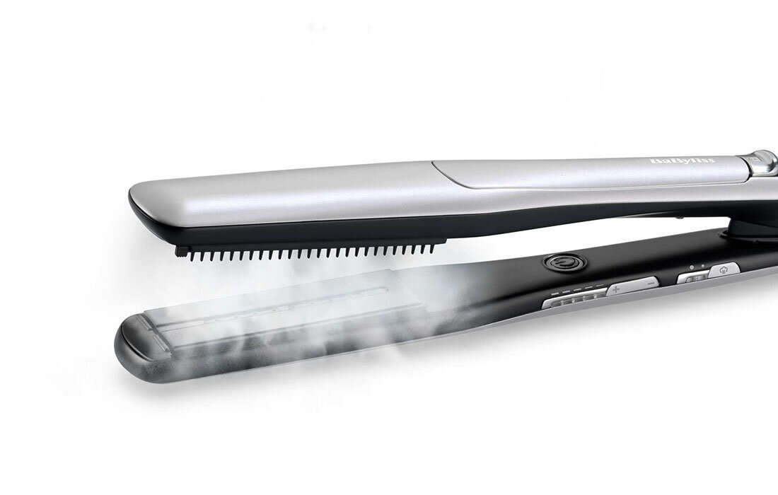 Prostownica BABYLISS ST595E latwa stylizacja funkocjalnosc 5 stopni regulacji funkcja wytwarzania pary pojemnik na wode 30 mililitrow