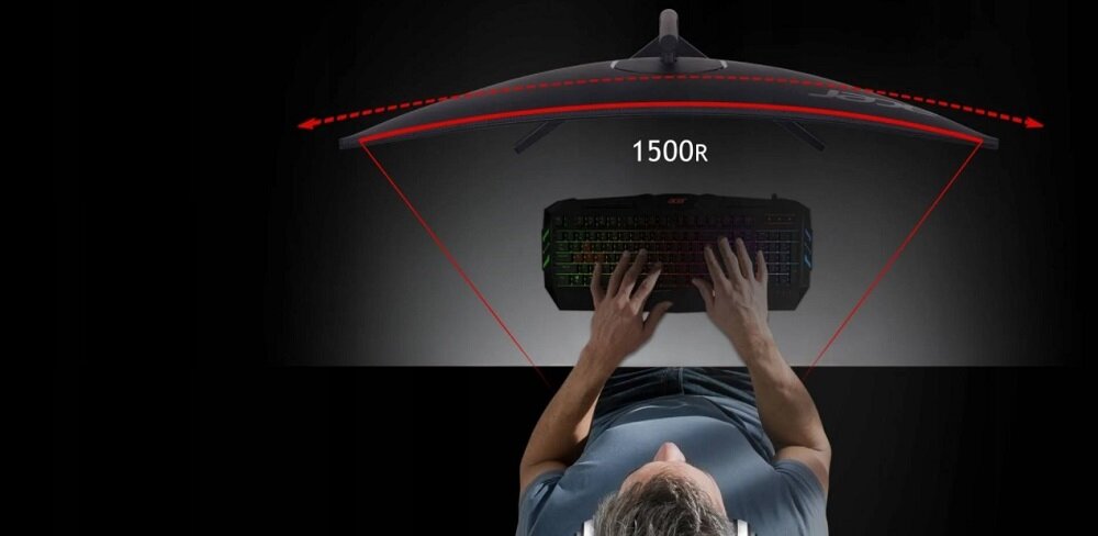 Monitor ACER Nitro EI322QURP szerokie pole widzenia czas reakcji 1ms odświeżanie 165 Hz