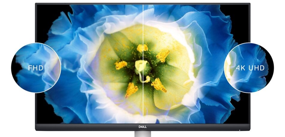 Monitor DELL S2721QS - rozdzielczość 4k 3840 x 2160 pikseli