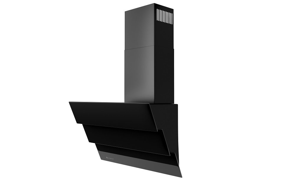 Okap GLOBALO Divergo 60.1 Eko Max Czarny oświetlenie LED